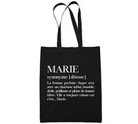 Planetee Sac Tote Bag Marie Définition Prénom | Sac caban en toile coton prénom idée cadeau anniversaire