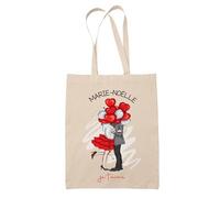 Planetee Sac Tote-bag Marie-Noëlle Je t'aime Déclaration Ballon | Cabas Cadeau Couple Saint Valentin Mariage Fiançailles Anniversaire Cadeau Fourre Tout