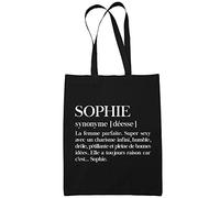 Planetee Sac Tote Bag Sophie Définition Prénom | Sac caban en toile coton prénom idée cadeau anniversaire