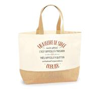 Planetee Sac Un Maitre de stage aussi génial | Cabas de Plage Courses Coton et Toile de Jute Idée Cadeau Homme