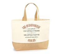 Planetee Sac Une Orthophoniste aussi géniale oublier | Cabas de Plage Courses Coton et Toile de Jute Idée Cadeau Femme