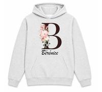Planetee Sweat à Capuche Bérénice | Hoodie en Molleton Gratté 280 g/m² Gris Chiné avec Poche Kangourou | Unisexe XS à 5XL | Cadeau Anniversaire