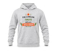 Planetee Sweat à Capuche Être Le Meilleur Timoté C'est Mon Super Pouvoir | Hoodie en Molleton Gratté 280 g/m² Gris Chiné avec Poche Kangourou | Unisexe XS à 5XL | Cadeau Anniversaire