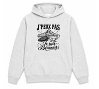 Planetee Sweat à Capuche J’Peux Pas Je suis Béarnais | Hoodie en Molleton Gratté 280 g/m² Gris Chiné avec Poche Kangourou | Unisexe XS à 5XL | Cadeau Anniversaire
