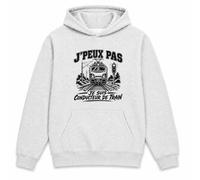 Planetee Sweat à Capuche J’Peux Pas Je suis Conducteur de Train | Hoodie en Molleton Gratté 280 g/m² Gris Chiné avec Poche Kangourou | Unisexe XS à 5XL | Cadeau Anniversaire