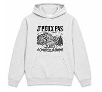Planetee Sweat à Capuche J’Peux Pas Je suis du Territoire de Belfort | Hoodie en Molleton Gratté 280 g/m² Gris Chiné avec Poche Kangourou | Unisexe XS à 5XL | Cadeau Anniversaire