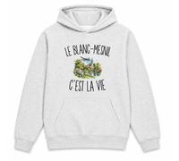 Planetee Sweat à Capuche Le Blanc-Mesnil c’est la Vie | Hoodie en Molleton Gratté 280 g/m² Gris Chiné avec Poche Kangourou | Unisexe XS à 5XL | Cadeau Blanc-mesnilois -mesniloise Anniversaire