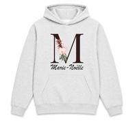 Planetee Sweat à Capuche Marie-Noëlle | Hoodie en Molleton Gratté 280 g/m² Gris Chiné avec Poche Kangourou | Unisexe XS à 5XL | Cadeau Anniversaire