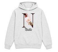 Planetee Sweat à Capuche Noëlle | Hoodie en Molleton Gratté 280 g/m² Gris Chiné avec Poche Kangourou | Unisexe XS à 5XL | Cadeau Anniversaire