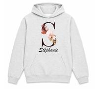 Planetee Sweat à Capuche Stéphanie | Hoodie en Molleton Gratté 280 g/m² Gris Chiné avec Poche Kangourou | Unisexe XS à 5XL | Cadeau Anniversaire