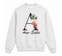 Planetee Sweat Gris Chiné Anne-Sophie | Molleton Gratté 260 g/m² Col Rond Unisexe XS à 5XL | Pull Sweatshirt Hiver Quotidien | Cadeau Homme Femme Anniversaire Noël