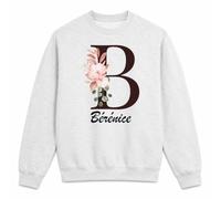 Planetee Sweat Gris Chiné Bérénice | Molleton Gratté 260 g/m² Col Rond Unisexe XS à 5XL | Pull Sweatshirt Hiver Quotidien | Cadeau Homme Femme Anniversaire Noël