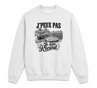 Planetee Sweat Gris Chiné J’Peux Pas Je suis Picard | Molleton Gratté 260 g/m² Col Rond Unisexe XS à 5XL | Pull Sweatshirt Hiver Quotidien | Cadeau Homme Femme Anniversaire Noël