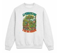 Planetee Sweat Gris Chiné La Permaculture C'est ma thérapie | Molleton Gratté 260 g/m² Col Rond Unisexe XS à 3XL | Pull Sweatshirt Hiver Quotidien | Cadeau Homme Femme Anniversaire Noël