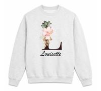 Planetee Sweat Gris Chiné Louisette | Molleton Gratté 260 g/m² Col Rond Unisexe XS à 5XL | Pull Sweatshirt Hiver Quotidien | Cadeau Homme Femme Anniversaire Noël