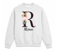 Planetee Sweat Gris Chiné Rejane | Molleton Gratté 260 g/m² Col Rond Unisexe XS à 5XL | Pull Sweatshirt Hiver Quotidien | Cadeau Homme Femme Anniversaire Noël