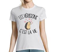 Planetee T-Shirt Femme Bio hérisson C'est la Vie XL