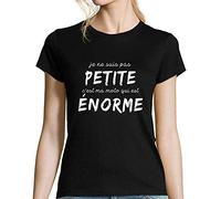 Planetee T-Shirt Femme Je ne suis Pas Petite C'est ma Moto Qui est Énorme