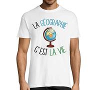 Planetee T-Shirt Homme Bio géographie C'est la Vie M