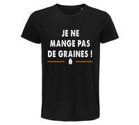 Planetee T-Shirt Homme Bio Je ne Mange Pas de graines XXL