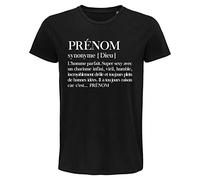 Planetee T-Shirt Homme Personnalisable Définition Dieu | Prénom/Nom/Métier à Ajouter pour idée Cadeau Humour Orignal XL