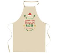Planetee Tablier Bernard Liste des enfants sages - Cadeau Secret Santa original pour Cuisinier Vêtement Noël Barbecue Jardinage et tâches ménagères