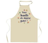 Planetee Tablier de cuisine Anaelle elle assure grave ! | Tablier jardinage et tâches ménagères Cadeau Fête des Mères Anniversaire Soeur Noël Tata Marraine