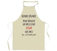 Planetee Tablier de cuisine César Ca n'existe pas | Cadeau Original Humour pour Cuisinier et Cuisinière Vêtement Blouse de protection Barbecue Jardinage Tablier de Travail Tâches ménagères