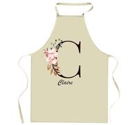 Planetee Tablier de cuisine Claire Lettre | Cadeau Femme pour Cuisinière Vêtement Blouse de protection Barbecue Jardinage Tablier de Travail Tâches ménagères