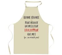 Planetee Tablier de cuisine Développeur Ca n'existe pas | Cadeau Original Humour pour Cuisinier et Cuisinière Vêtement Blouse de protection Barbecue Jardinage Tablier de Travail Tâches ménagères