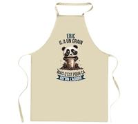Planetee Tablier de cuisine Eric Panda Grain Café | Cadeau Original Humour pour Cuisinier Vêtement Blouse de protection Barbecue Jardinage Tablier de Travail Tâches ménagères
