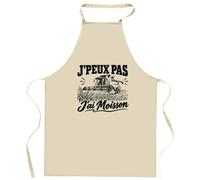 Planetee Tablier de Cuisine J’peux pas j’ai Moisson | Coton 90 × 60 cm Cou Ajustable Nouage dans le Dos | Pâtisserie Barbecue Atelier | Cadeau Agriculteur Agricultrice Homme Femme Fête des Pères