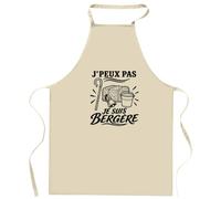 Planetee Tablier de Cuisine J’peux pas je suis Bergère | Coton 90 × 60 cm Cou Ajustable Nouage dans le Dos | Pâtisserie Barbecue Atelier | Cadeau Homme Femme Fête des Pères