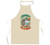 Planetee Tablier de Cuisine L'aquarelle c'est ma thérapie | Coton 90 × 60 cm Cou Ajustable Nouage dans le Dos | Pâtisserie Barbecue Atelier | Cadeau Homme Femme Fête des Pères