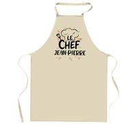 Planetee Tablier de cuisine Le Chef Jean-Pierre cadeau barbecue crémaillère homme