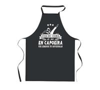 Planetee Tablier de Cuisine Noir Capoeira Légende Humour - Cadeau Femme, Homme, Barbecue, Jardinage, Tâches ménagères
