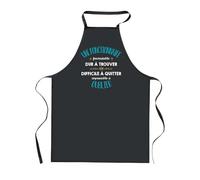 Planetee Tablier de Cuisine Noir Une Fonctionnaire Formidable - Cadeau Femme, Barbecue, Jardinage, Tâches ménagères