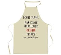 Planetee Tablier de cuisine Olivier Ca n'existe pas | Cadeau Original Humour pour Cuisinier et Cuisinière Vêtement Blouse de protection Barbecue Jardinage Tablier de Travail Tâches ménagères