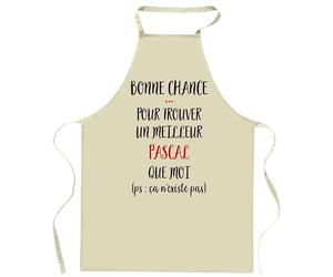 Planetee Tablier de cuisine Pascal Ca n'existe pas | Cadeau Original Humour pour Cuisinier et Cuisinière Vêtement Blouse de protection Barbecue Jardinage Tablier de Travail Tâches ménagères