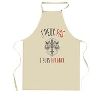 Planetee Tablier de cuisine signe balance J'peux pas | Cadeau Original Fan d'Astrologie pour passionnés Vêtement Blouse de protection Barbecue Jardinage Tablier de Travail Tâches ménagères