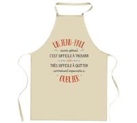 Planetee Tablier de cuisine Un Jean-Paul aussi génial | Cadeau Original Humour pour Cuisinier Vêtement Blouse de protection Barbecue Jardinage Tablier de Travail Tâches ménagères