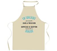 Planetee Tablier de cuisine Un Stagiaire Formidable | Cadeau Original Humour pour Cuisinier Vêtement Blouse de protection Barbecue Jardinage Tablier de Travail Tâches ménagères