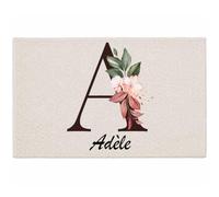 Planetee Tapis Adèle | Coton 725 g/m² 61 × 40 cm Lavable en Machine | Salle de Bain, WC ou Cuisine | Cadeau Anniversaire Noël
