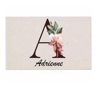Planetee Tapis Adrienne | Coton 725 g/m² 61 × 40 cm Lavable en Machine | Salle de Bain, WC ou Cuisine | Cadeau Anniversaire Noël