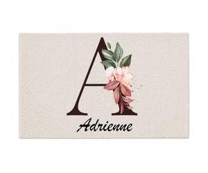 Planetee Tapis Adrienne | Coton 725 g/m² 61 × 40 cm Lavable en Machine | Salle de Bain, WC ou Cuisine | Cadeau Anniversaire Noël