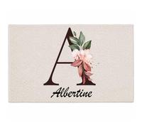 Planetee Tapis Albertine | Coton 725 g/m² 61 × 40 cm Lavable en Machine | Salle de Bain, WC ou Cuisine | Cadeau Anniversaire Noël