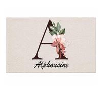 Planetee Tapis Alphonsine | Coton 725 g/m² 61 × 40 cm Lavable en Machine | Salle de Bain, WC ou Cuisine | Cadeau Anniversaire Noël