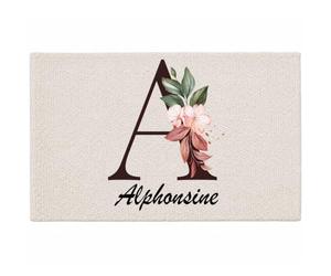 Planetee Tapis Alphonsine | Coton 725 g/m² 61 × 40 cm Lavable en Machine | Salle de Bain, WC ou Cuisine | Cadeau Anniversaire Noël