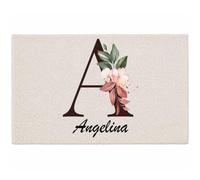 Planetee Tapis Angelina | Coton 725 g/m² 61 × 40 cm Lavable en Machine | Salle de Bain, WC ou Cuisine | Cadeau Anniversaire Noël