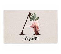 Planetee Tapis Augusta | Coton 725 g/m² 61 × 40 cm Lavable en Machine | Salle de Bain, WC ou Cuisine | Cadeau Anniversaire Noël